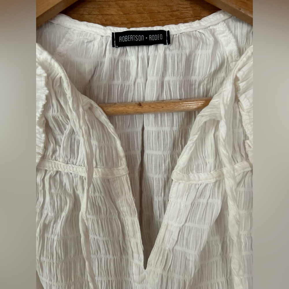 Universal Thread White Ruffle Blouse - Picture 2 of 4